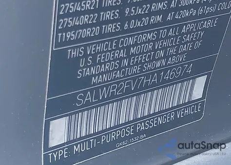 2017 Land Rover Range Rover Sport 3.0L V6 Supercharged Hse from USA, damaged, VIN SALWR2FV7HA146974